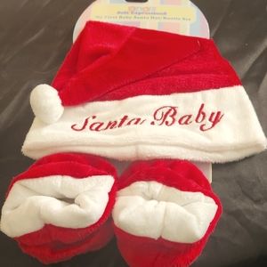 🎀Set of booties with hat